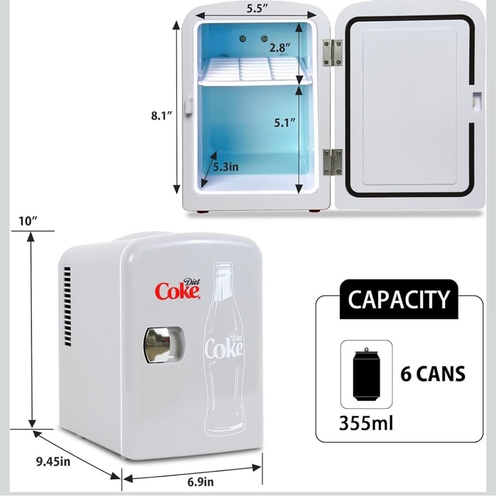 Koolatron Diet Coke Mini Fridge - Picture 4 of 12